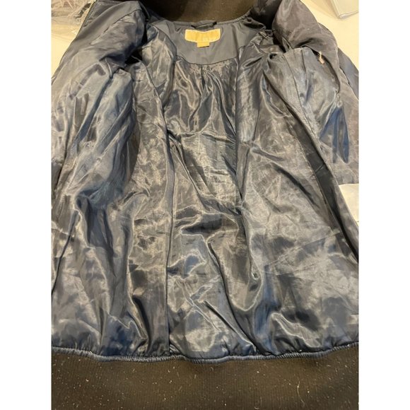 Michael Kors Womens Jacket Goose Down Insulated Quilted Full Zip Up Blue Size XS - Picture 9 of 11
